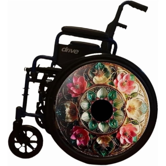Wheelchair Accessories, Wheels covers for Wheelchairs,  Enhances Aesthetics, Easy Install/Remove, Lightweight, High Quality | Perfect Gift (Royal )