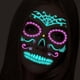 thumbnail image 4 of Pegatina de tatuaje del Día de los muertos para Halloween, piel temporal para noche, Bar, fiesta, Festival, maquillaje, tatuaje que brilla en la oscuridad, pegatina corporal, 4 of 4