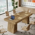 thumbnail image 1 of Modern Meeting Table for 4-6 People, Conference Table, Wooden Seminar Desk Office Furniture, 1 of 5