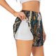thumbnail image 1 of Balery Coffee-Drinking Skull Pantalones cortos deportivos para mujer con forro y dos bolsillos, elásticos, para entrenamiento, gimnasio, yoga-X-Large, 1 of 7