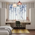 thumbnail image 5 of Blue Eucalyptus Kitchen Curtains 63 Inch Length, Botanical Plant Rustic Branch Floral Grommet Top Bedroom Living Room Curtains, Light Filtering Cafe Curtain Drapes 2 Panels Set 84''x63'', 5 of 9
