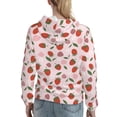 thumbnail image 7 of Xecao Floral Strawberr Pattern Hoodies for Women Sweatshirts Long Sleeve Sweatshirts Pullover Outfits with Pocket-X-Large, 7 of 7