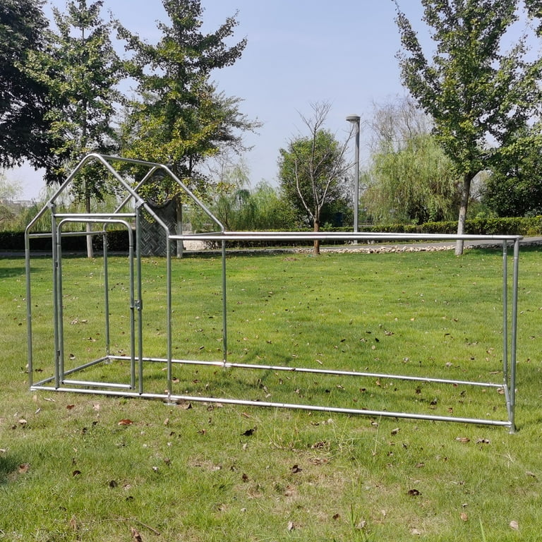 10ft Large Walk-in Outdoor Metal Chicken Coop Poultry Cage Hen House w/ Chicken Run Cover for Farm - Walmart.com 10Ft Large Walk-In Outdoor Metal Chicken Coop Poultry Cage Hen House W/ Chicken Run Cover For Farm - Walmart.Com