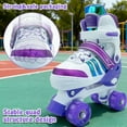 thumbnail image 5 of JZY Kids Quad Roller Skates for Boys & Girls – 4-Size Adjustable, 8 Light-Up Wheels, Beginner-Friendly, Fits Ages 3-12, Indoor & Outdoor Use, 5 of 7