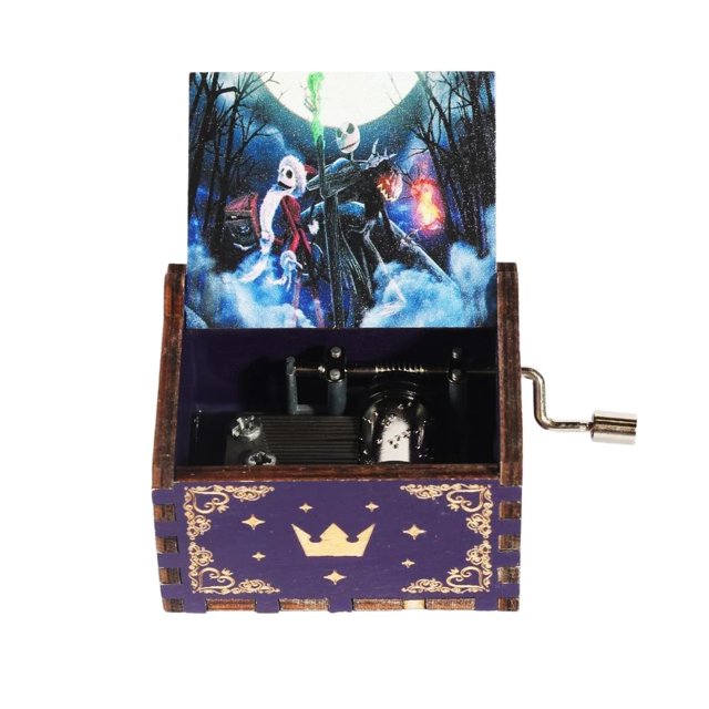 Caja de música con manivela, temática de Anime, La Bella y La Bestia, Demon Slayer, una pieza, regalo de navidad feliz cumpleaños y