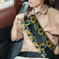 thumbnail image 2 of Country Sunflower Seatbelt Pillow - Plush Mastectomy Car Cushion - Farmhouse Floral Design for Chest Protection After Surgery - Comfort for Women Patients, 2 of 4