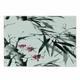thumbnail image 1 of Japanese Cutting Board, Natural Bamboo Stems Cherry Blossom Japanese Inspired Folk Print, Decorative Tempered Glass Cutting and Serving Board, Small Size, Dark Green Fuchsia, by Ambesonne, 1 of 1