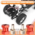 thumbnail image 4 of 4 Adaptadores de Transmisión de Cubo de Rueda Hexagonal de 12 Mm, Acoplador Combinador de Extensión de 15 mm para 1/10 RC Car Crawler SCX10 D90, Rojo, 4 of 5