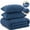 Dark Blue, variant on Elastic Velvet Fitted Bed Sheet, Plush Fuzzy Mattress Cover with 360° Elastic, Soft Warm Bottom Sheet for Low Profile Mattresses, Multiple Sizes Available