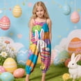 thumbnail image 2 of Staki Toddler Girl Easter Toddler Girls Kids Jumpsuit One Piece Floral Playsuit Strap Romper Summer Outfits Clothes 1-10Y(Blue,7-8Years), 2 of 6