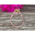 thumbnail image 2 of 1.50 Carat 6mm Round Cut Brilliant Champagne Diamond Moissanite Engagement Ring On 10k Rose Gold Stunning Milgrain, 2 of 6