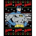 thumbnail image 2 of Junior's Batman Christmas Sweater  Graphic Tee Black Large, 2 of 3