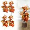 thumbnail image 3 of HEXBOOYOO Faux Flowers Autumn Door and Table Bouquet Set Faux Maple Leaves Chrysanthemums Pumpkins & Wheat (2 Pieces) - 2025 New Arrival🔥, 3 of 5