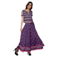 thumbnail image 5 of Moomaya Crop Top With Loose Palazzo Set For Women Printed Ethnic Clothing, 5 of 6