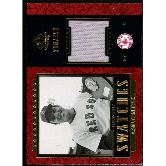 Carlton Fisk Pants Card 2003 SP Legendary Cuts Historic Swatches #CF