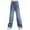 Blue, variant on Zshosam Girls Wide Leg Pants Girls Wide Leg Jeans Denim Elastic Waisit Baggy Ripped Distressed Pants Size 2T 3T,(Blue 2-3 Years)