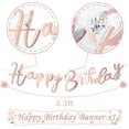 thumbnail image 3 of Banner de cumpleaños Dreamy Space Boho Floral Rose Gold Girls, 3 of 6