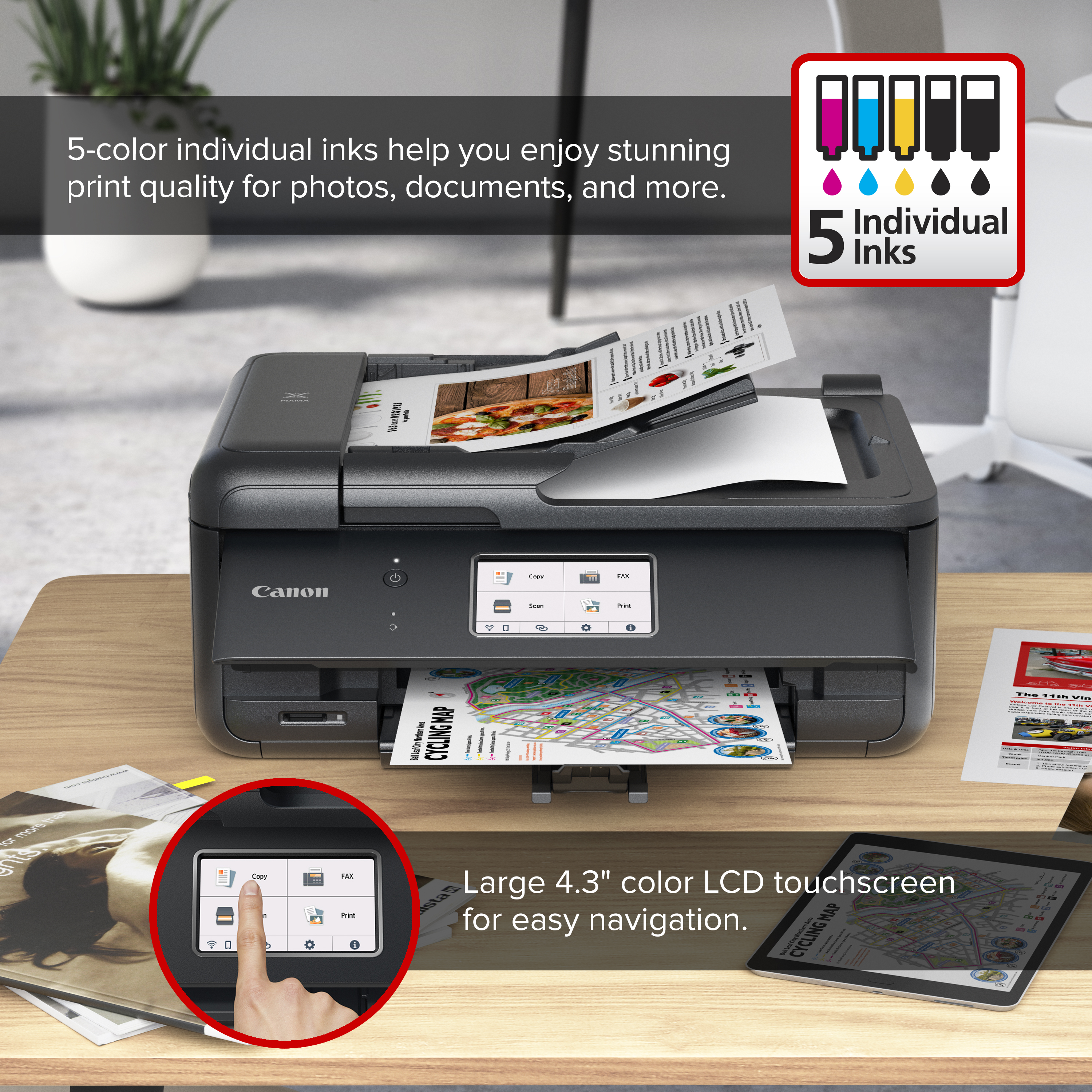 Canon PIXMA TR8622a Wireless All-In-One Inkjet Printer photo 3