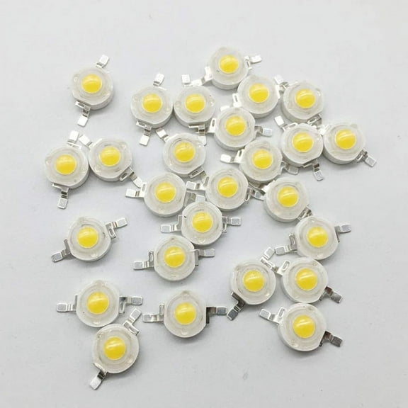 100Pcs LED Beads Natural White Light 1W High Power Lamp Chip 4000K