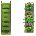 thumbnail image 1 of Nvzi Jardinera colgante vertical para jardín con 7 bolsillos, jardinera vertical para jardín, bolsa para cultivo de plantas para interior y exterior (verde), 1 of 4
