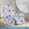 thumbnail image 3 of HELLHERO Butterfly Flower Print Recliner Sofa Slipcovers Dust-proof Recliner Couch Covers That Stay in Place Lift Chair Covers with Storage Pockets, 3 of 8