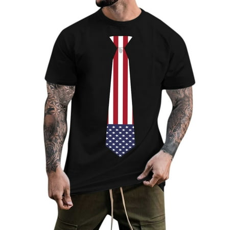 

KmaiSchai Mens Sleep Shirts Male Summer Casual American Tie Print T Shirt Blouse Round Neck Short Sleeve Tops T Shirt Maternity T Shirts Men Long Sleeve T Shirts Men T Shirts Fashion Designer Mens W