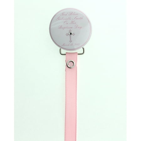 Personalized Baptism, Christening Keepsake Pacifier Clip