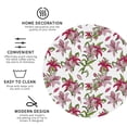 thumbnail image 3 of Picia Lilies Flowers Printed Leather Coasters for Drinks, 4" Drink Coasters Set of 4 for Tabletop Protection, Handmade Luxurious Home Décor and Housewarming Gift -Round Shape, 3 of 6