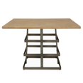 thumbnail image 2 of Home Fare Table de Salle à Manger Piédestal Carré en Bois et Métal, 2 of 9