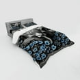 thumbnail image 2 of Ambesonne Rustic Bedding Set 4 Pcs, Monochrome Farmhouse Cow, Calking, Grey Black and Blue, 2 of 2