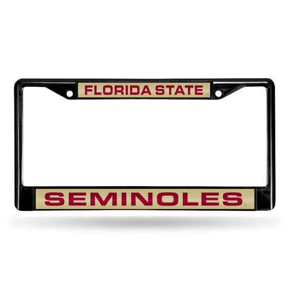 Florida-St-Seminole's Black Metal Laser Cut License Plate Frame