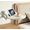 White, variant on Foldable Swing Arm Wall Mount Bedside Shelf, Round Wooden Floating Tray Adjustable Space Saving Side Table for Bedroom Study Living Room(Walnut color)