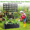 thumbnail image 4 of Danolapsi Metal Planter Box with Trellis Privacy Screen, Raised Garden Bed with Trellis, Privacy Planters for Patio, Planter Box with Drainage Holes for Climbing Plants, Flower, 4 of 8