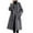 Gray, variant on Hfyihgf Women's Elegant Overcoat Single Breasted Long Sleeve Lapel Long Wool Trench Coat SWarm Winter Pea Coats(Gray,L)