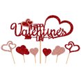 thumbnail image 1 of Ruiboury Valentine's Day themed letter cake topper, 1 of 9