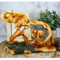 thumbnail image 7 of Ebros Safari Bush Elephant And Baby Walking In The Jungle Statue 9"L Faux Wood, 7 of 7