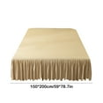 thumbnail image 3 of Solid Color Bed Skirt,Concise Washed Cotton Edge Bedspread,Bed Hats Bed Sheet,Dirtproof Non-Slip Protective Cover,Polyester-Cotton Bed Skirt Holiday Gifts, 3 of 6