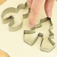 thumbnail image 2 of Gingerbread House Cookie Cutter 8pcs Winter Christmas Cookie Cutter Set 3D House Cookie Cutter Sled Snowman Deer Christmas Tree Cookie Cutters Fondant Mold for Cake Decorating Holiday ste, 2 of 8