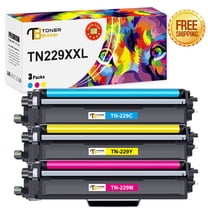 Toner Bank TN229XXL Toner Cartridge High Yield with Chip Compatible for Brother TN229XXL TN229XL TN229 MFC-L3780cdw MFC-L8395cdw HL-L3295cdw HL-L8245cdw (Cyan, Magenta, Yellow, 3-Pack)
