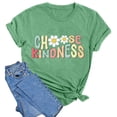 thumbnail image 5 of Trendfront Womens Choose Kindness T Shirts Crewneck Graphic Casual Short Sleeve Loose Fit Tops Trendy Fashion Tee Pullover Daily Outfits, 5 of 5