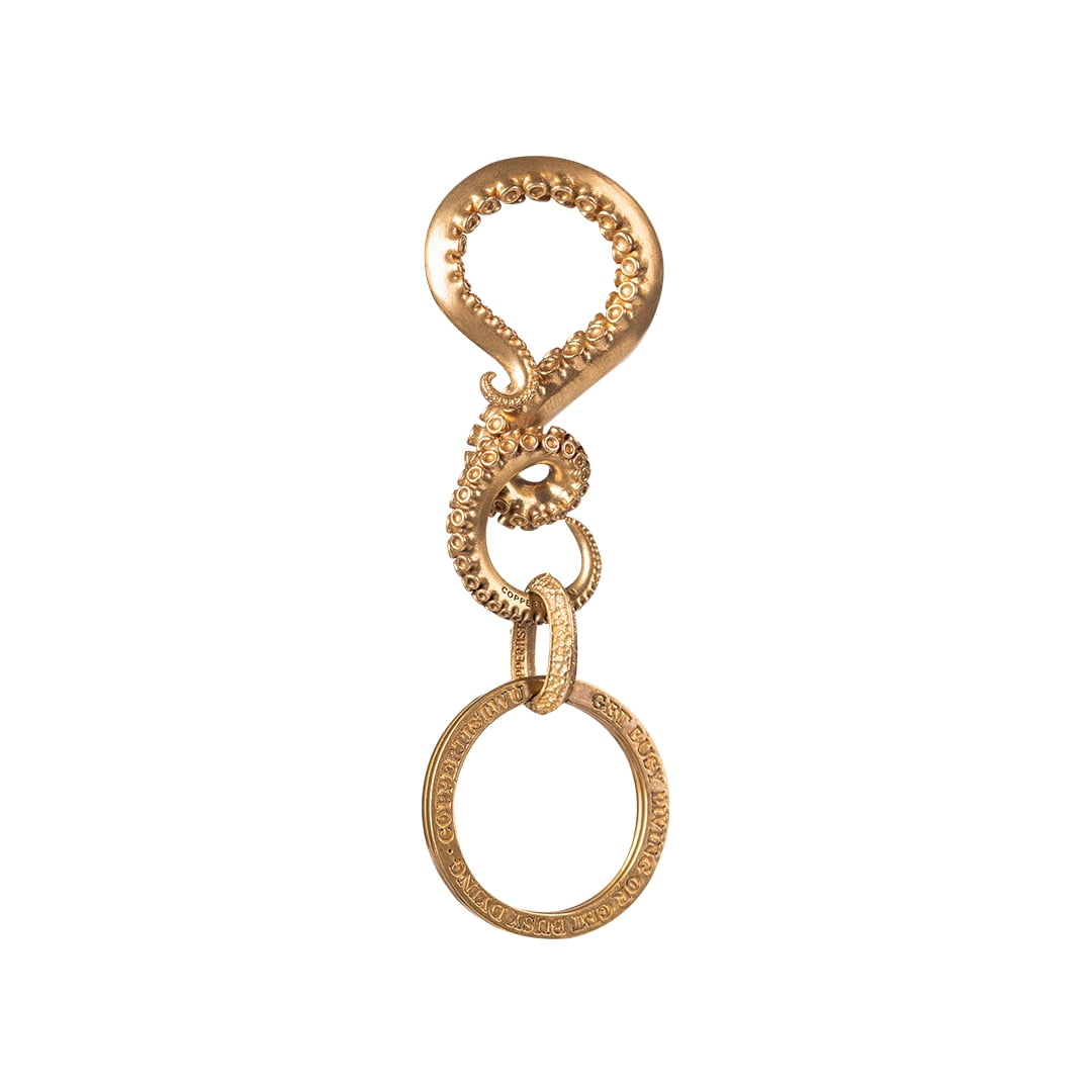 COPPERTIST.WU Keychain Brass Creative Cool Designer Key Chain Ring