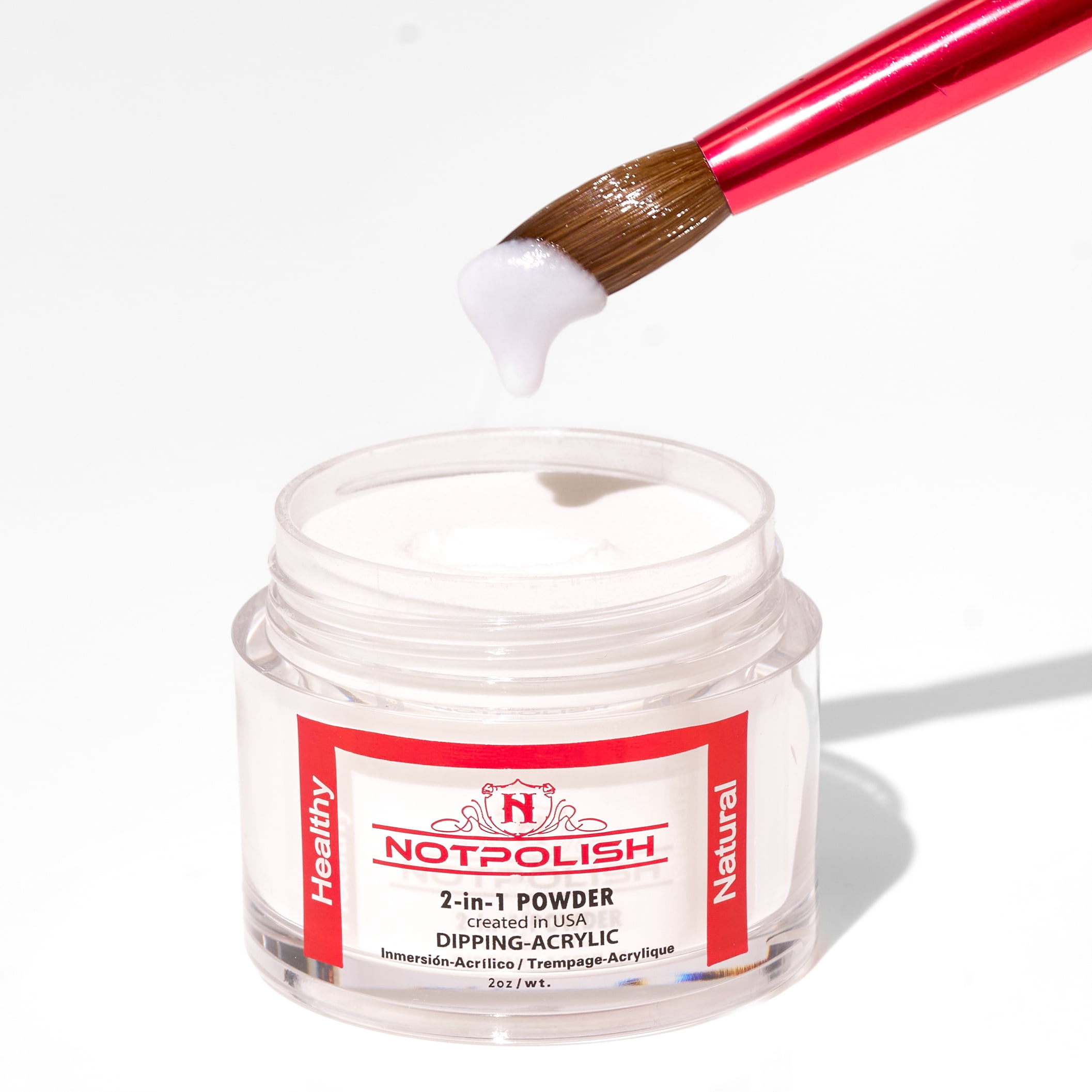 NotPolish, 2 in 1 Acrylic And Dipping Powder, Milky White Color, 2 oz