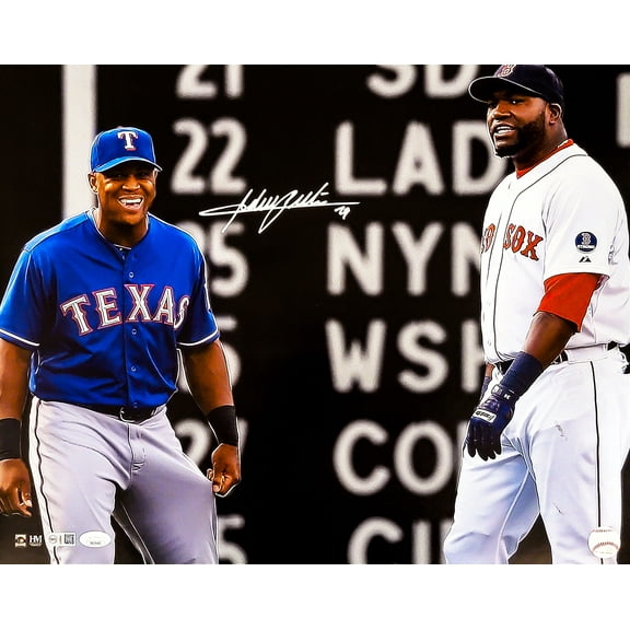 Adrian Beltre Autographed 16x20 Photo Texas Rangers With David Ortiz JSA 211894
