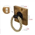 thumbnail image 3 of Wall Mounted Natural Rope Hand Towel Ring Holder with Rustic Wood Backing Backing and Industrial Pipe Accen for Shower/Bathroom/Bedroom/Kitchen, 3 of 5