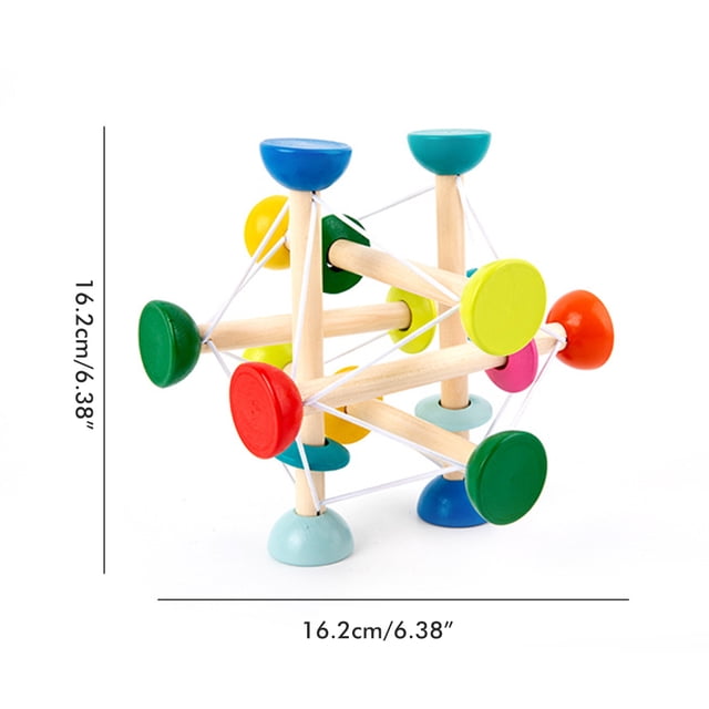 Juguetes de pelota elástica de madera para bebé pelota hinchable de agarre para bebé juguetes de capacidad de percepción temprana para niños ANGGREK Otros