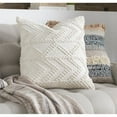 thumbnail image 2 of Merdo MDO-001 18"H x 18"W Square Pillow Kit in Cream and White, 2 of 2