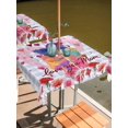thumbnail image 2 of Outdoor Tablecloth with Umbrella Hole for Patio/Picnic/Party/Camping, Mother's Day Waterproof Table Cloth Square Cover Washable, Love You Mom Carnations Flowers Plaid (54"x 54"), 2 of 9