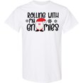 thumbnail image 3 of Inktastic Rolling with My Gnomies Cute Christmas Gnome in Hat T-Shirt, 3 of 5