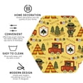 thumbnail image 4 of Balery 6 Pcs Forest Guardleather Coasters Set, Drink Table Cup Coasters For Living Room Kitchen Coffee Decor, 4 of 9