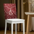 thumbnail image 2 of TSOVTHRID Chair Back Cover Christmas Tree Music Note Red Print Washable Chair Protector Slipcovers Dining Chairs Protector for Home Dinning Kitchen Party Festival Christmas Decor, Set of 4, 2 of 7
